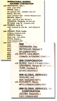 IBM, PRSA memberships