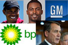 Tiger Woods, Michael Vick, GM, BP, John Boehner