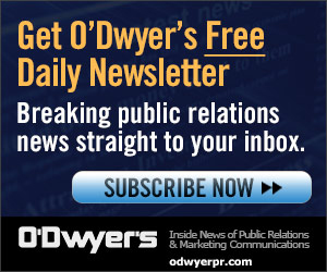 Sign Up for O'Dwyer's FREE Daily Newsletter