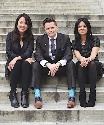 From left: Vested CEO & Co-Founder Binna Kim; Chairman & Co-Founder Dan Simon; President, Chief Client Officer & Co-Founder Ishviene Arora