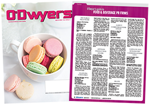 O'Dwyer's Mar. '16 Food & Beverage PR Magazine