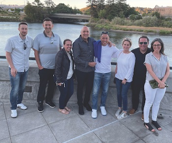 Spectrum Science’s Strategic Council at an off-site in Napa Valley, CA. From left to right: Dan Zaret, Tim Goddard, Michelle Gross, Justin Rubin, Rob Oquendo, Andrea Sessler, Jonathan Wilson and Michelle Strier.