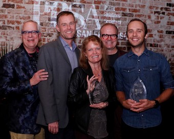 LCI receiving award from PRSA San Francisco as the best small agency of the year in the Bay Area