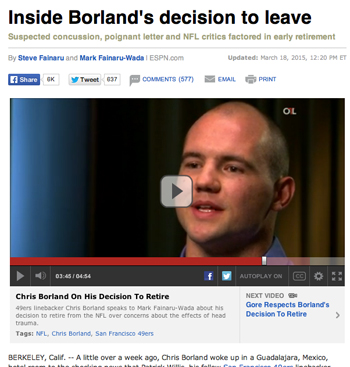 ESPN interview with Chris Borland