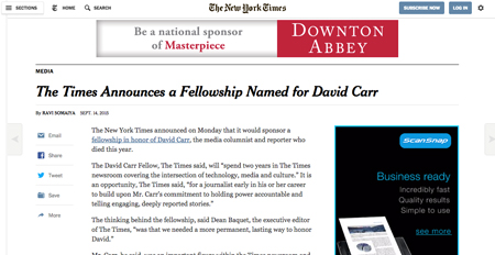 NY Times, Carr Fellowship