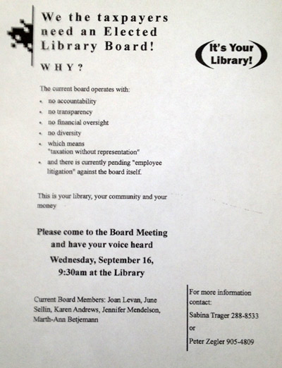 Library flyer