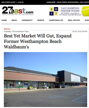 27east.com - Best Yet Market Will Gut, Expand Former Waldbaum's