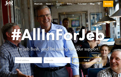 All In For Jeb website