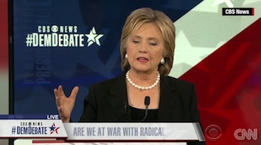 Hillary at Democratic Debate
