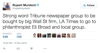 Rupert Murdoch tweet