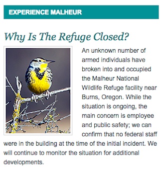 Malheur Refuge closed