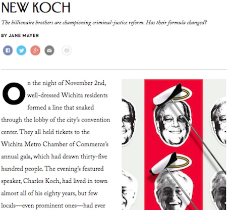 The New Yorker Magazine article - New Koch