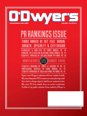 O'Dwyer's 2015 PR Firm Rankings Magazine