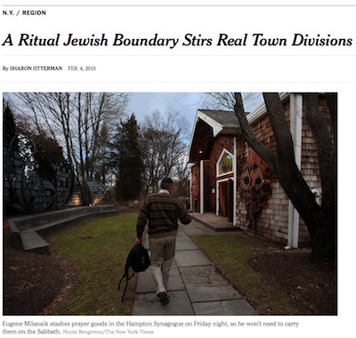 NY Times article on Eruv in Westhampton
