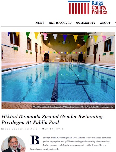 Kings County Politics story on pool in Brooklyn