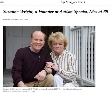 NYT - Suzanne Wright Dies