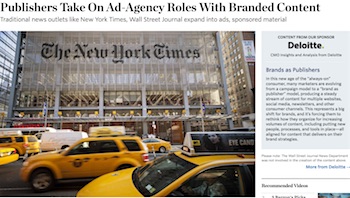 WSJ - Publishers Take On Ad-Agency Roles With Branded Content