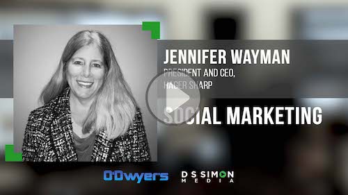O'Dwyer's/DS Simon Video Interview Series: Jennifer Wayman, Pres. & CEO, Hager Sharp
