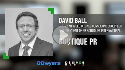 O'Dwyer's/DS Simon Video Interview Series: David Ball, Pres. & CEO, Ball Consulting