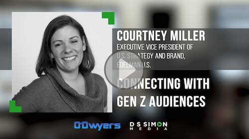 O'Dwyer's/DS Simon Video Interview Series: Courtney Miller, U.S. Executive VP, Strategy & Brand, Edelman