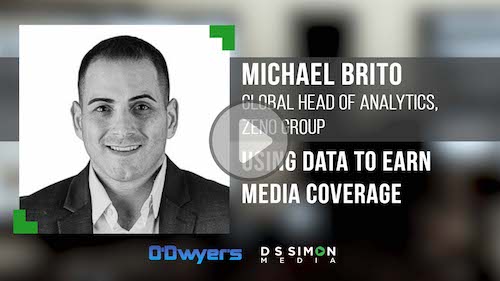 O'Dwyer's/DS Simon Video Interview Series: Michael Brito, Global Head of Analytics, Zeno Group
