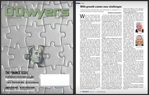 O'Dwyer's Aug. '22 Financial PR/IR & Professional Services PR Magazine