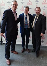 (L to R) Paul Sherman, co-producer, Mid-Atlantic Marketing Summit; Paul Duning, executive producer of the Summits; and Robert Udowitz, co-producer, PR Summit DC