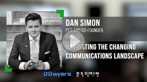 O'Dwyer's/DS Simon Video Interview Series: Dan Simon, CEO & Founder, Qwoted
