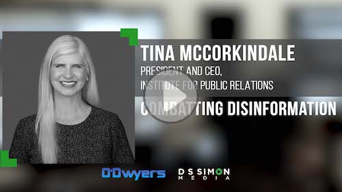 O'Dwyer's/DS Simon Video Interview Series: Tina McCorkindale, Pres. & CEO, Institute for Public Relations