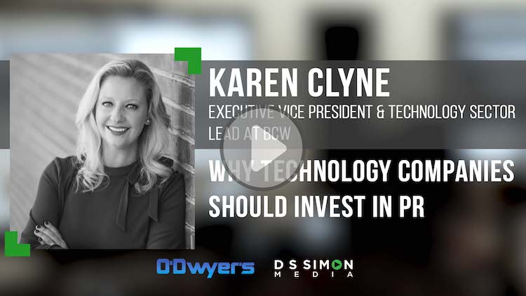 O'Dwyer's/DS Simon Video Interview Series: Karen Clyne, Exec. VP & Technology Sector Lead at BCS