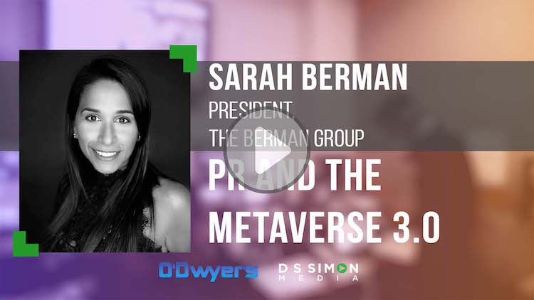 O'Dwyer's/DS Simon Video Interview Series: Sarah German, President, The German Group
