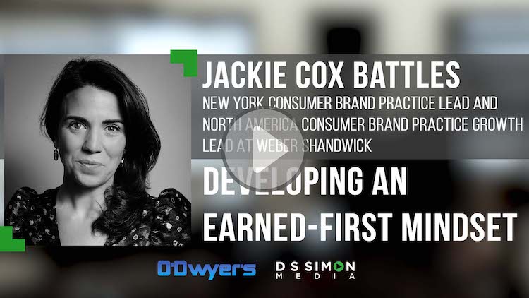 O'Dwyer's/DS Simon Video Interview Series: Jackie Cox Battles, Weber Shandwick