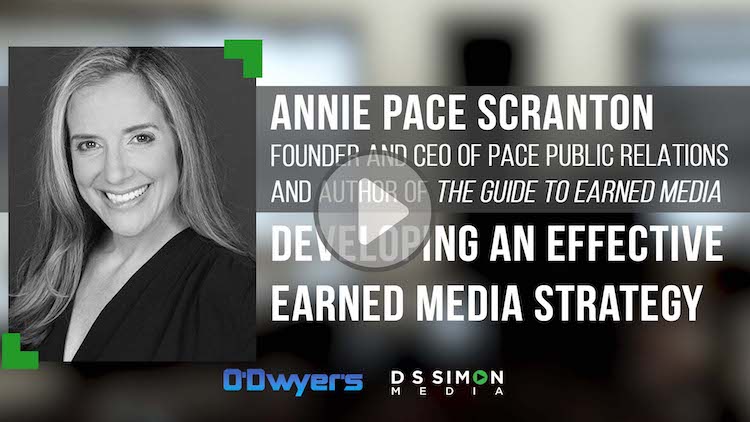 O'Dwyer's/DS Simon Video Interview Series: Annie Pace Scranton, Founder & CEO of Pace Public Relations