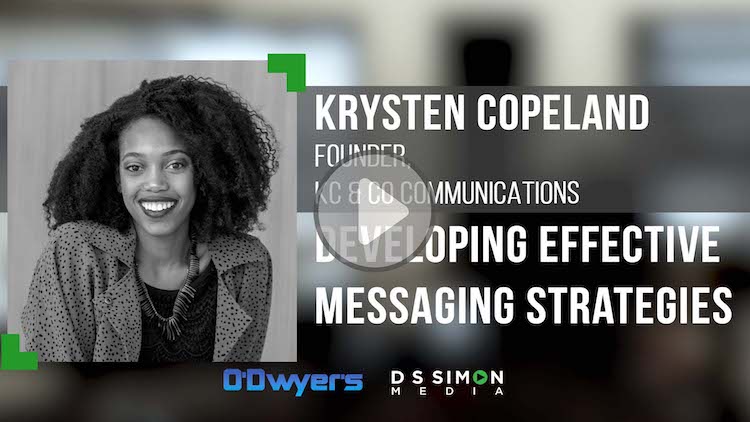O'Dwyer's/DS Simon Video Interview Series: Krysten Copeland, Founder, KC & CO Communications