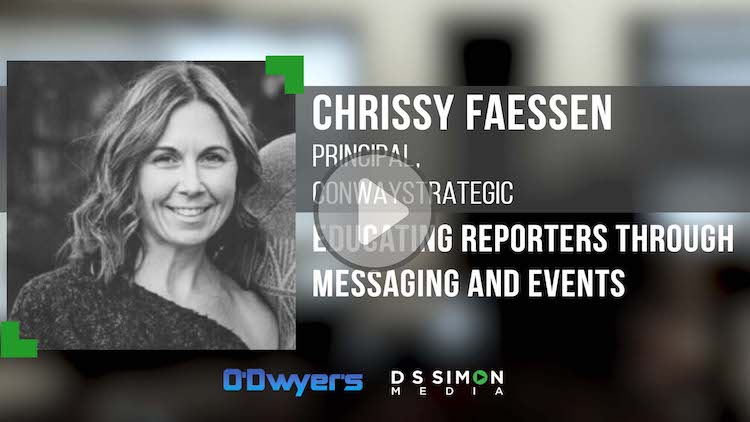 O'Dwyer's/DS Simon Video Interview Series: Chrissy Faessen, Principal, Conway Strategic