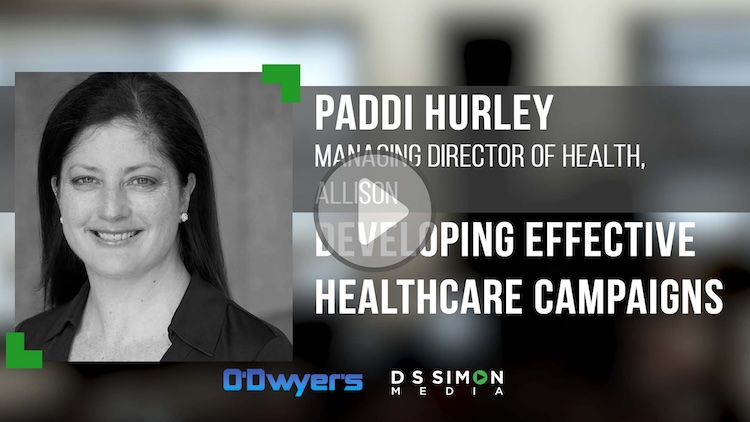 O'Dwyer's/DS Simon Video Interview Series: Paddi Hurley, Mng. Dir. of Health, Allison